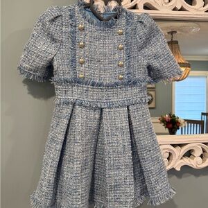 Bardot Junior Light Blue tweed dress